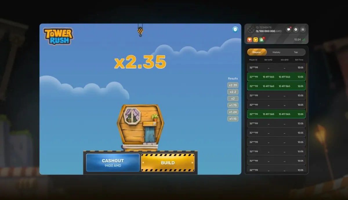 Every floor lifts the multiplier
